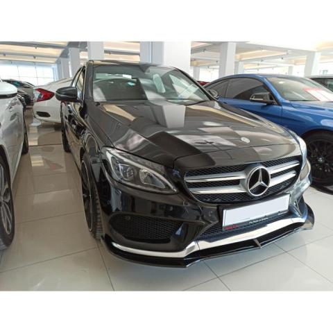 Mercedes W205 Ön Tampon Altı Lip Plastik Kulaklı Parlak Siyah