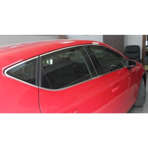 Seat Leon Cam Çıtası Çerçevesi Komple Set Kromu Nikelajı 14 Parça