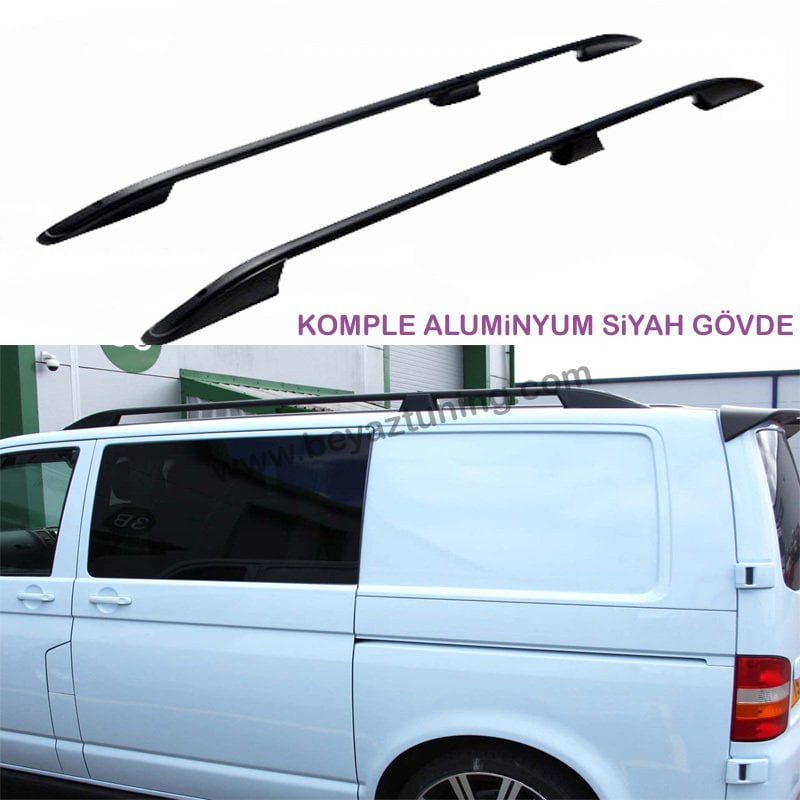 Volkswagen Transporter T5-T6-T7 Üst Port Bagaj Tavan Çıtası Siyah