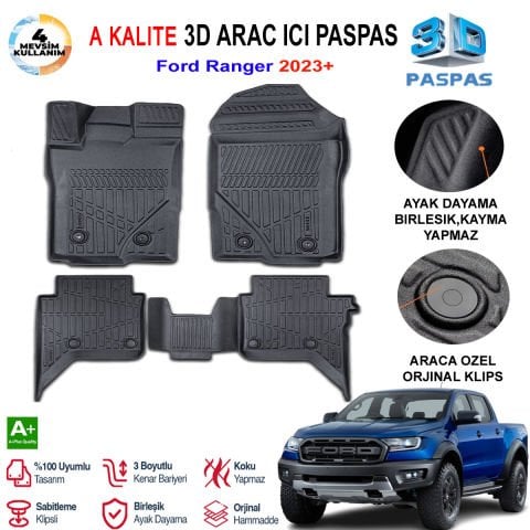 Ford Ranger 3D Paspas Havuzlu Pro 2023 Sonrası