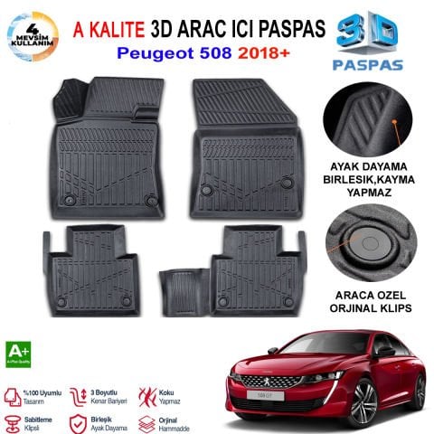 Peugeot 508 3D Paspas Havuzlu Pro 2018 Sonrası