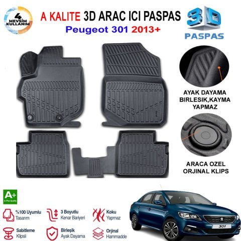 Peugeot 301 3D Paspas Havuzlu Pro 2013 Sonrası