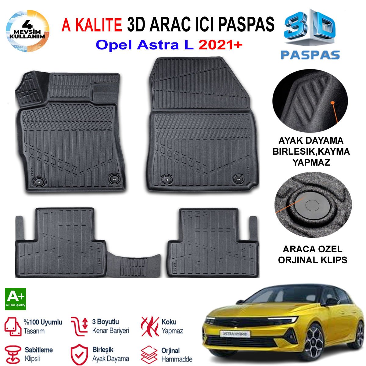Opel Astra L  3D Paspas Havuzlu Pro 2021 Sonrası