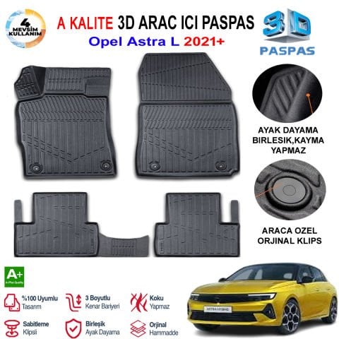 Opel Astra L  3D Paspas Havuzlu Pro 2021 Sonrası