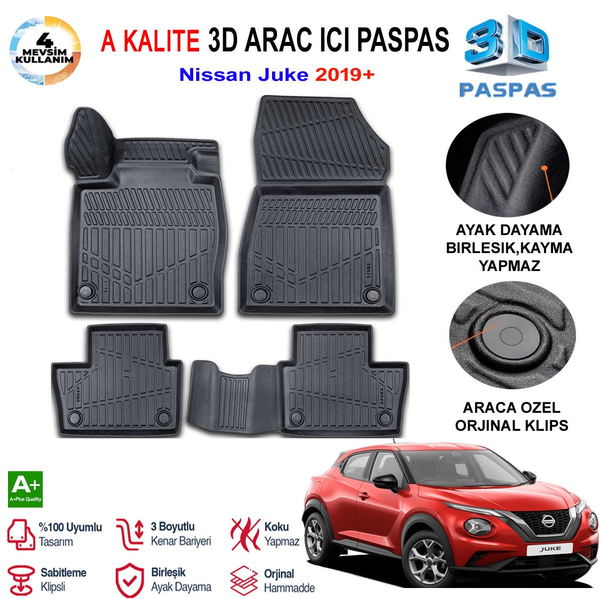 Nissan Juke 3D Paspas Havuzlu Pro 2019 Sonrası