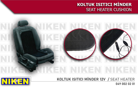 Araç İçi Koltuk Isıtıcı Minder Çakmaklık Girişli 12Volt Niken