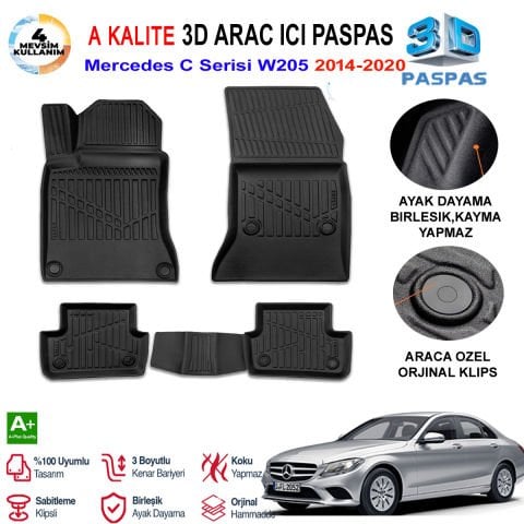 Mercedes C Serisi w205 3D Paspas Havuzlu Pro 2014-2020 Arası