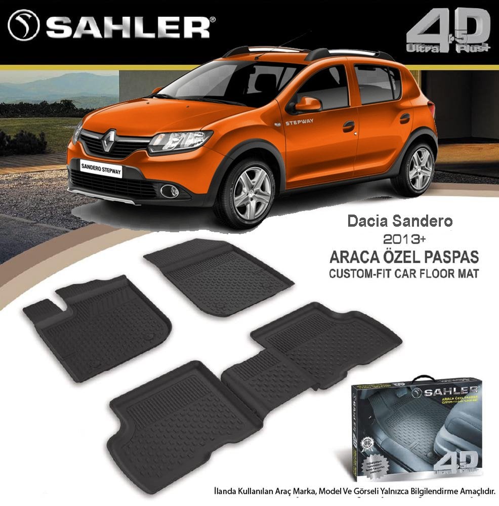 Dacia Sandero Havuzlu Paspas 4,5D Sahler 2013 Sonrası