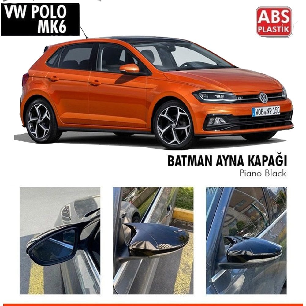 Volkswagen Polo Yarasa Ayna Kapağı Piano Black Parlak Siyah 2018 Sonrası
