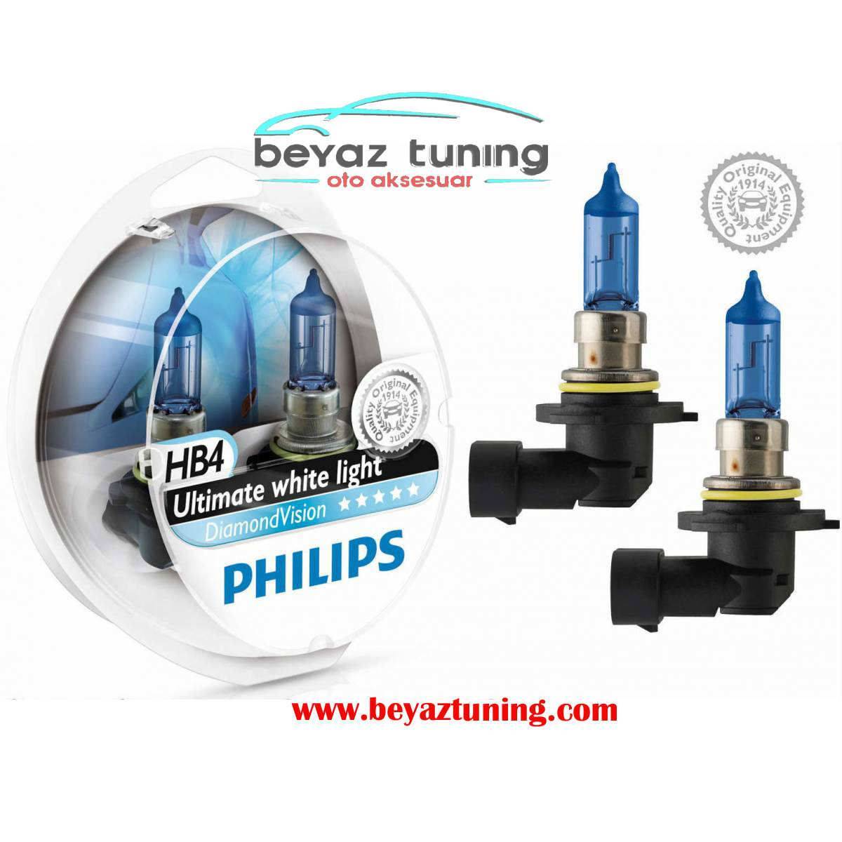 HB4 9004 Far Ampulü Philips 12V 55W Diamond Vision Xenon Efekt