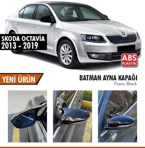 Skoda Octavia Yarasa Ayna Kapağı Piano Black Parlak Siyah