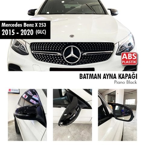 Mercedes Glc Yarasa Ayna Kapağı Piano Black Parlak Siyah