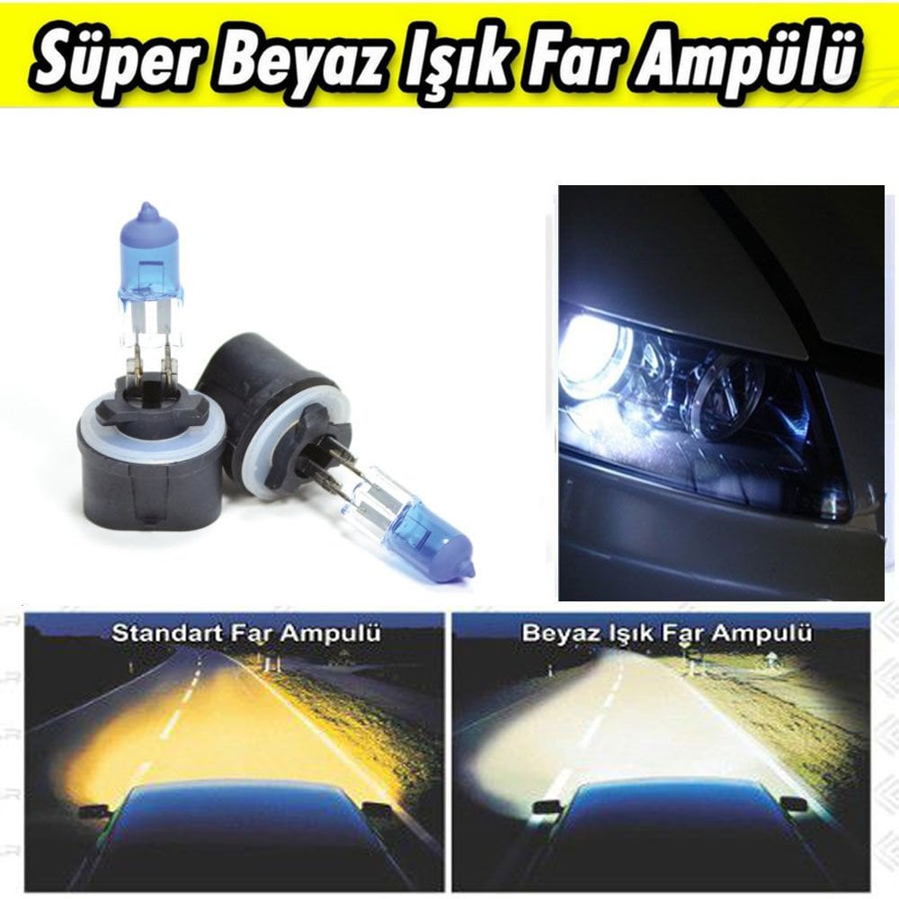 H27 880-881 Beyaz Işık Far Ampulü 12V