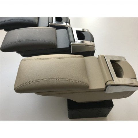 Sürgülü Kolçak Kol Dayama Bardaklık ve Küllüklü Bej