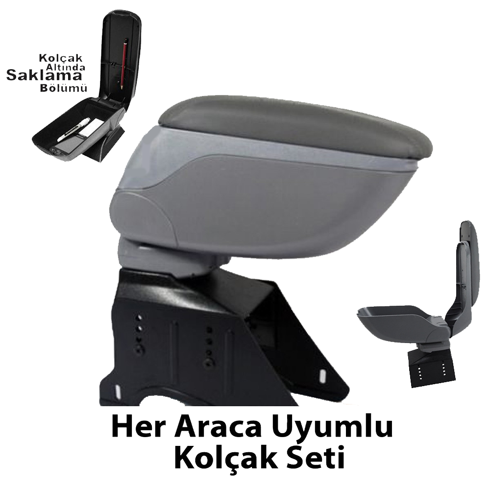 Sürgülü Ara Kolçak Kol Dayama Sport Tip Lüks Gri