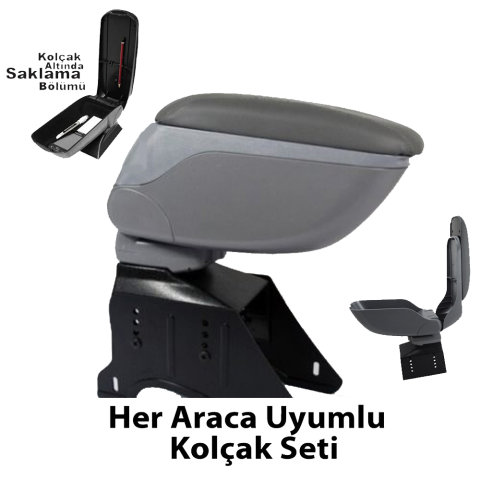 Sürgülü Ara Kolçak Kol Dayama Sport Tip Lüks Gri