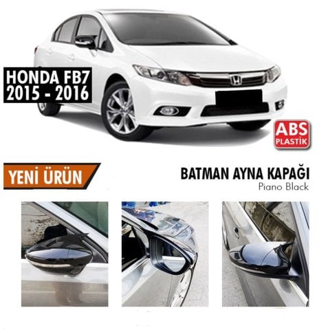 Honda Civic Fb7 Yarasa Ayna Kapağı Piano Black Parlak Siyah