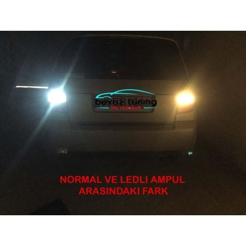 93 Led Stop Ve Sinyal Ampülü Tek Duylu Beyaz