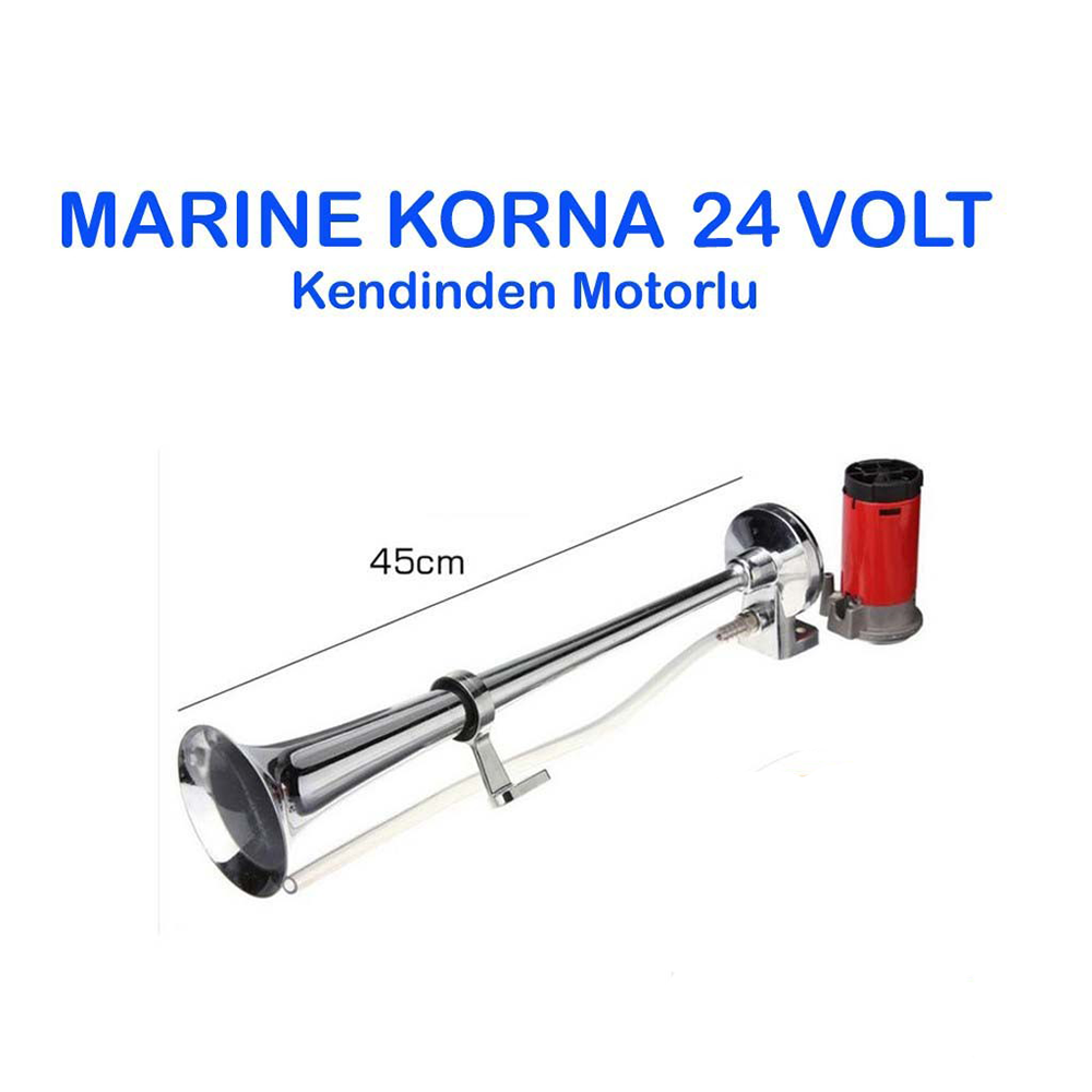 Gemi-Tır Kornası Marine Korna Nikelajlı 24 Volt