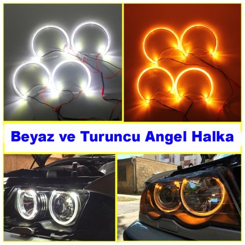 Bmw E90 3 Serisi Serisi Angel Eyes Halkası Takımı 4lü Çift Renk