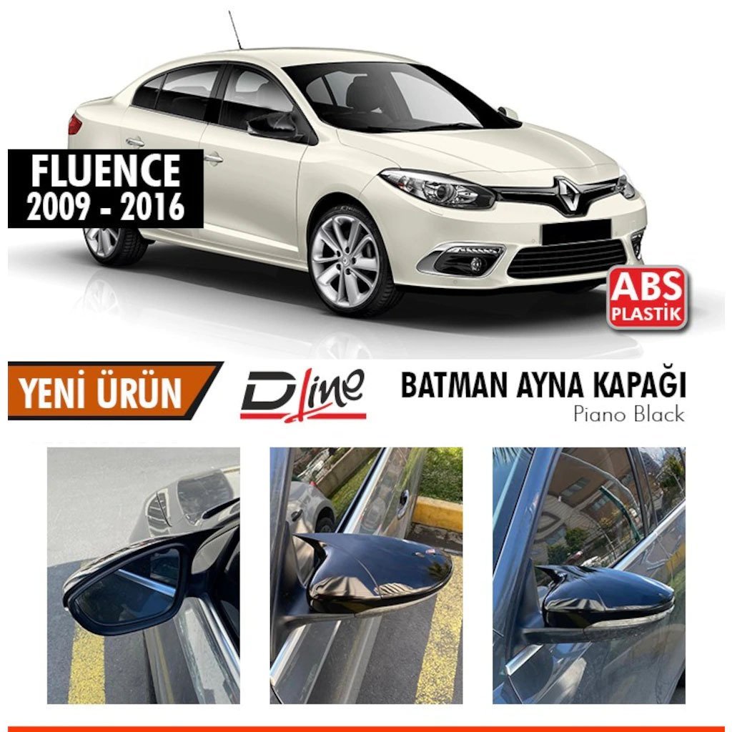 Renault Fluence Yarasa Ayna Kapağı Batman Parlak Siyah Piano Black