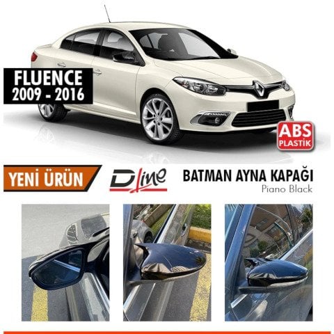 Renault Fluence Yarasa Ayna Kapağı Batman Parlak Siyah Piano Black
