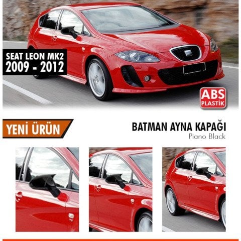 Seat Leon Mk2 Yarasa Ayna Kapağı Batman Parlak Siyah Piano Black