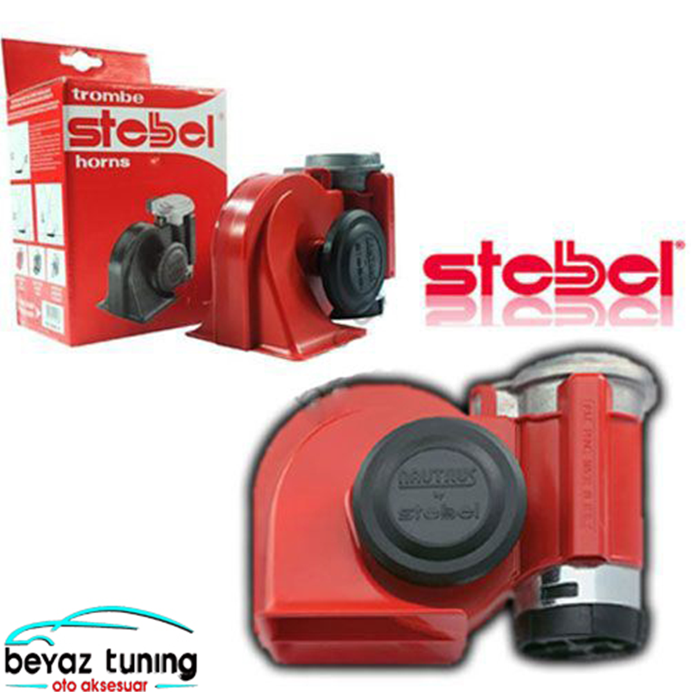 Stebel Nautilus Ferrari Havalı Korna Kırmızı 12 Volt