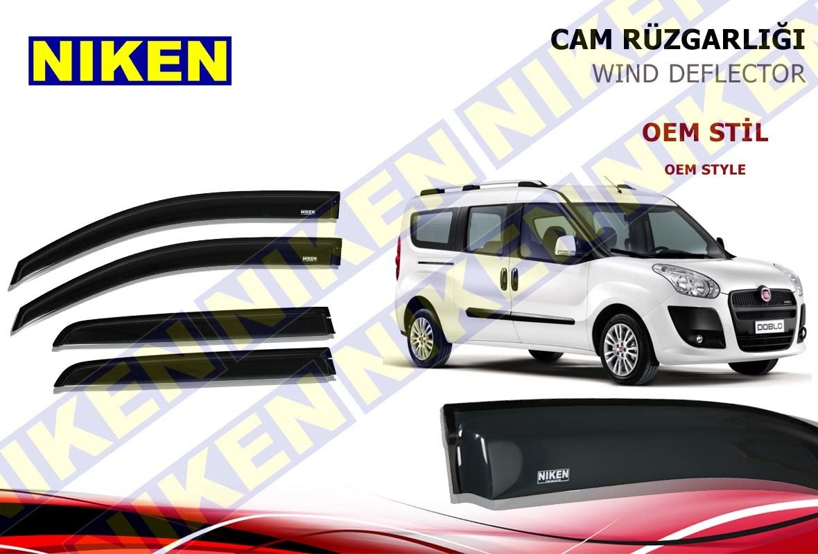 Fiat Doblo 2 Cam Rüzgarlığı Niken 2010 Sonrası 4lü