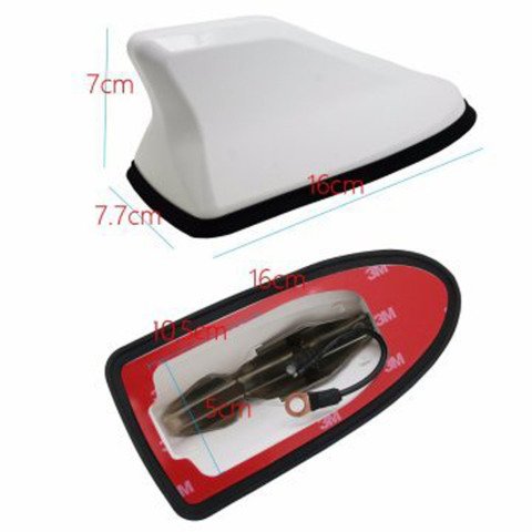 Oto Jaws Anten Elektrikli Silikon Taban Shark Balina Anten Beyaz