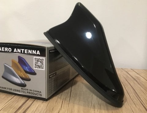 Oto Jaws Anten Elektrikli Silikon Taban Shark Balina Anten Siyah