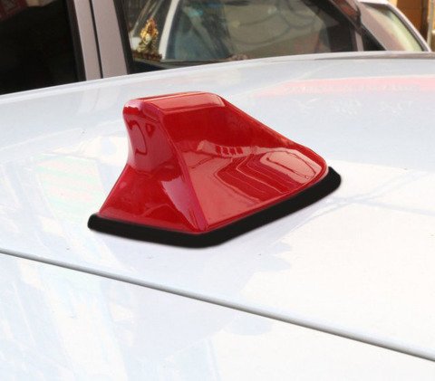 Oto Jaws Anten Elektrikli Silikon Taban Shark Balina Anten Kırmızı