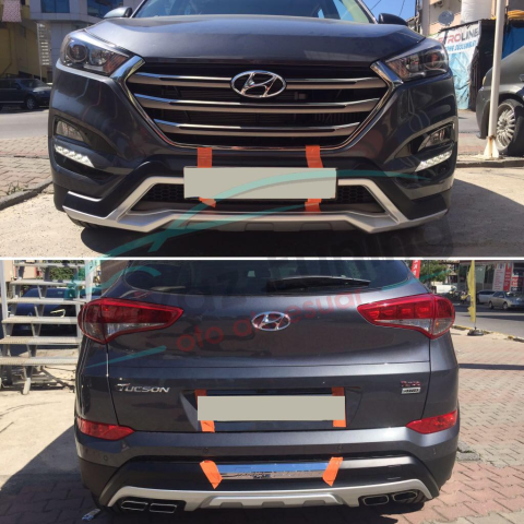 Hyundai Tucson Ön Arka Tampon Koruma Difüzör 2015-2018 Arası