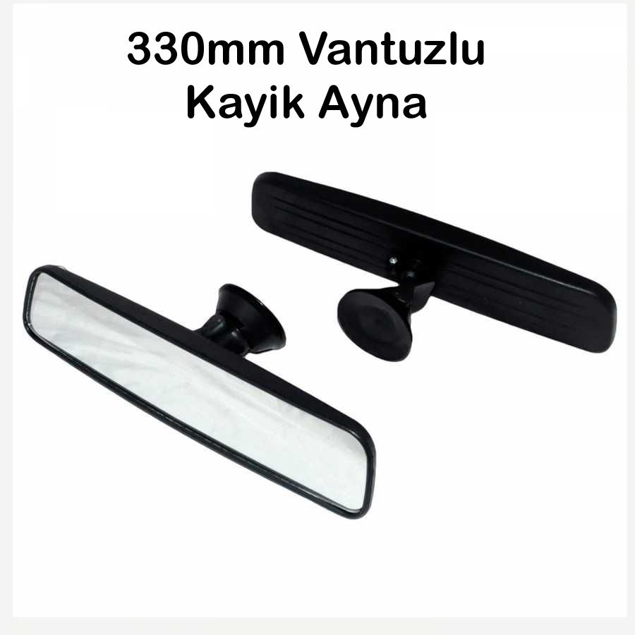 Vantuzlu Geniş Görüş İç Dikiz Aynası Kayıklı 33 Cm
