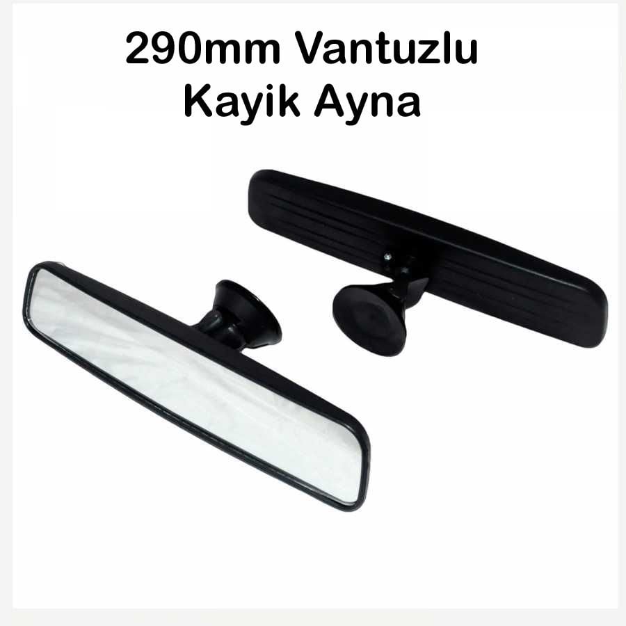 Vantuzlu Geniş Görüş İç Dikiz Aynası Kayıklı 29 Cm