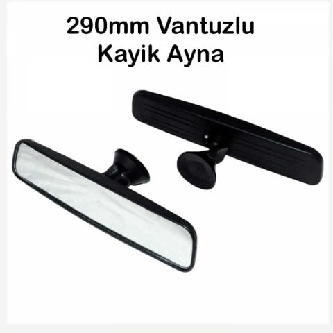 Vantuzlu Geniş Görüş İç Dikiz Aynası Kayıklı 29 Cm