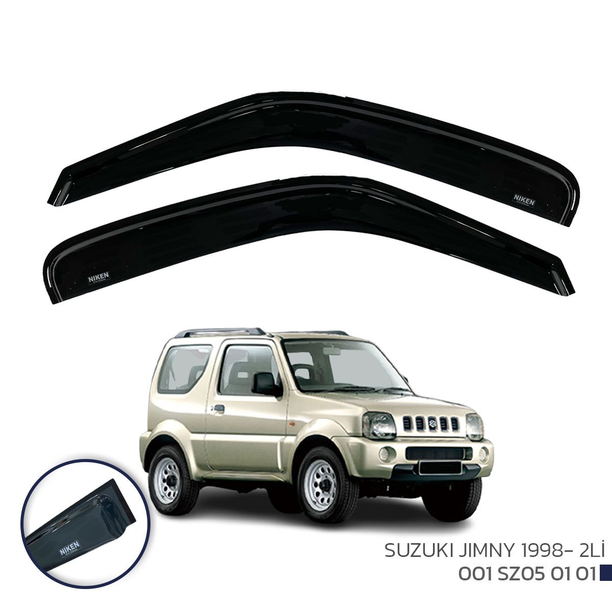Suzuki Jimny Cam Rüzgarlığı Niken 1998 Sonrası 2li