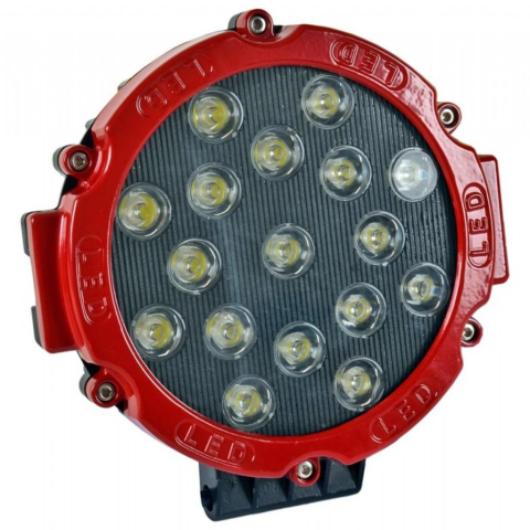 Off Road Sis Lambası 17 Ledli 51 Watt Kırmızı 4x4 Yayıcı Sis Farı