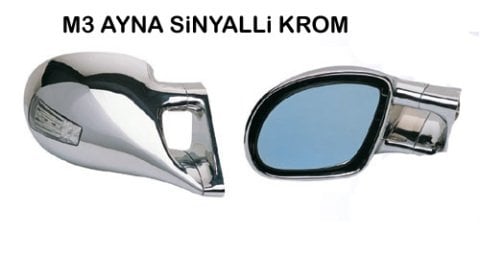 M3 Ayna Kollu Isıtmalı Dış Dikiz Ayna Sinyalli Krom