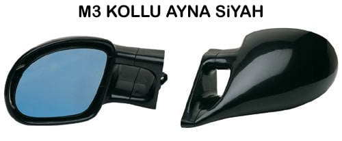M3 Ayna Kollu Isıtmalı Mavi Cam Dış Dikiz Ayna Siyah