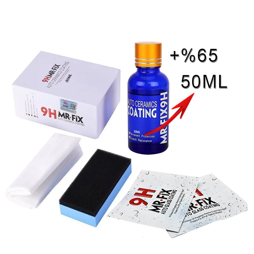 Seramik Kaplama Cila Üst 1. Kalite Orjinal 1Adet 50 ml.9H MR-Fix