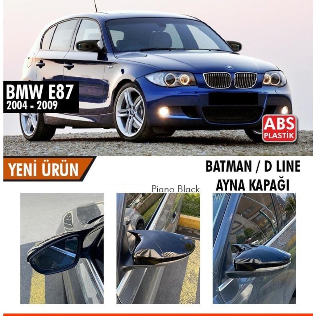 Bmw E87 Yarasa Ayna Kapağı Batman Parlak Siyah Piano Black