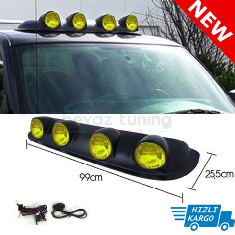 Off Road Sis Farı Tavan Sis Lambası 4 lü Sarı