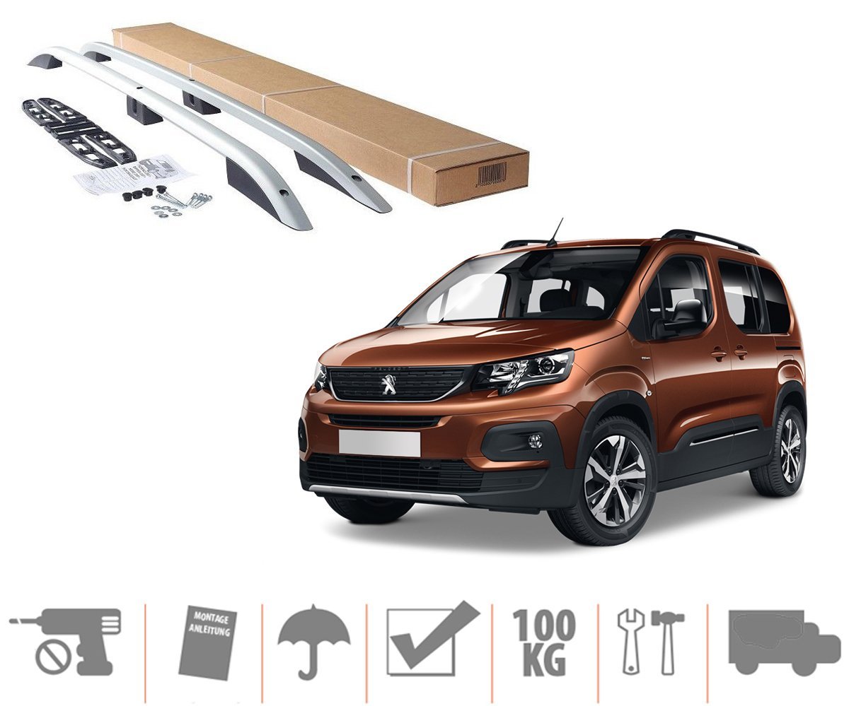 Citroen Berlingo Üst Port Bagaj Tavan Çıtası Alüminyum Gri 2019 Sonrası