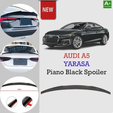Audi A5 Bagaj Üstü Spoiler Siyah Boyalı Yarasa 2017 Sonrası