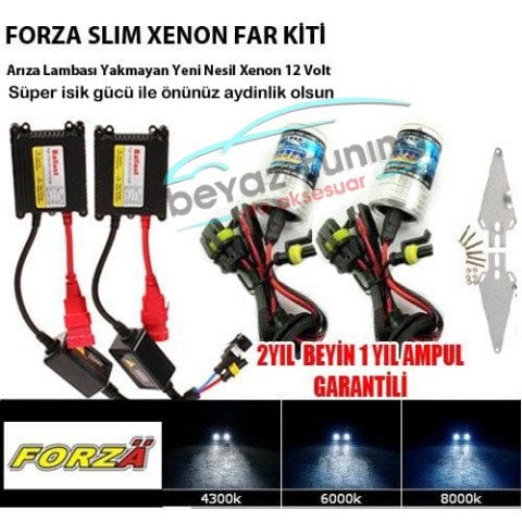 H3 4300K Xenon Far Kiti İnce Balans 12 V Forza