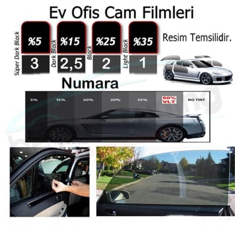 Cam Filmi Amerikan Çizilmez 152 cm x 60 Mt. Süper Dark Black