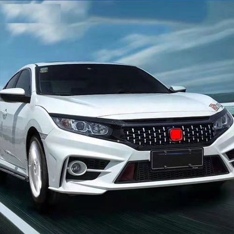 Honda Civic FC5 Diamond Ön Panjur Ve Far Kaşları Siyah 2015-2019