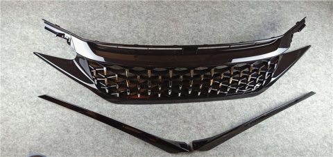 Honda Civic FC5 Diamond Ön Panjur Ve Far Kaşları Siyah 2015-2019