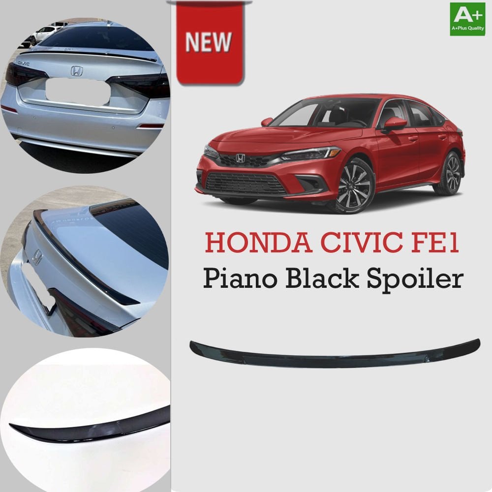 Honda Civic Fe1 Bagaj Üstü Spoiler Piano Black 2021 Sonrası